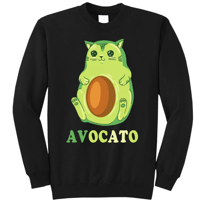 Avocato Funny Avocado Lover Cat Gifts Tall Sweatshirt