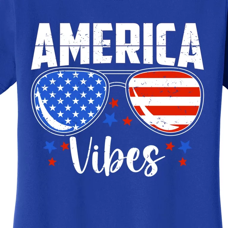 American Flag America Vibes 4th Of July Gift Women's T-Shirt