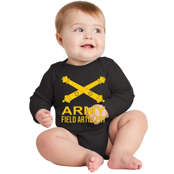 Army Field Artillery Branch Us Usa Baby Long Sleeve Bodysuit