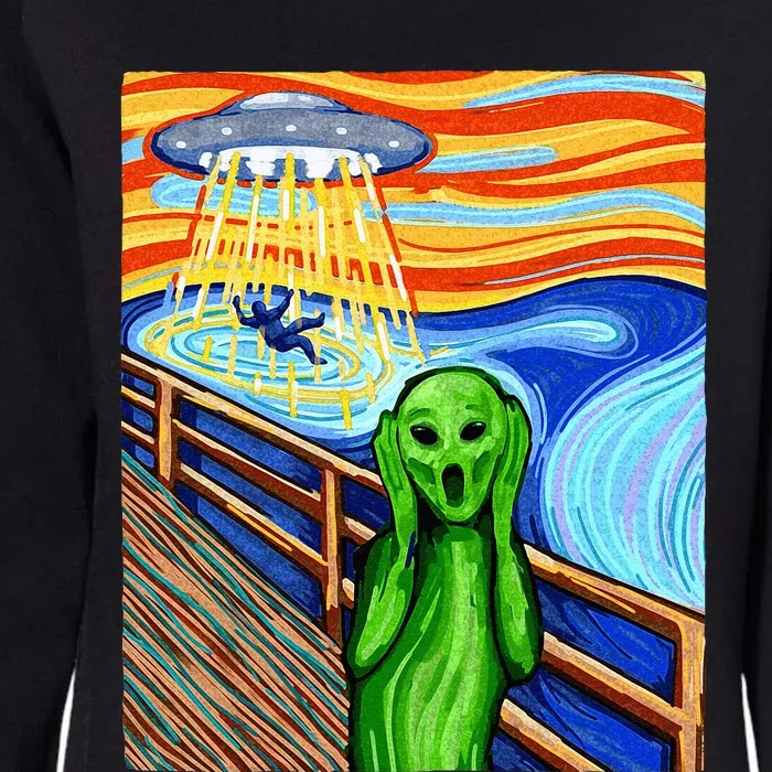 Alien Funny Alien Alien Lover UFO Womens California Wash Sweatshirt