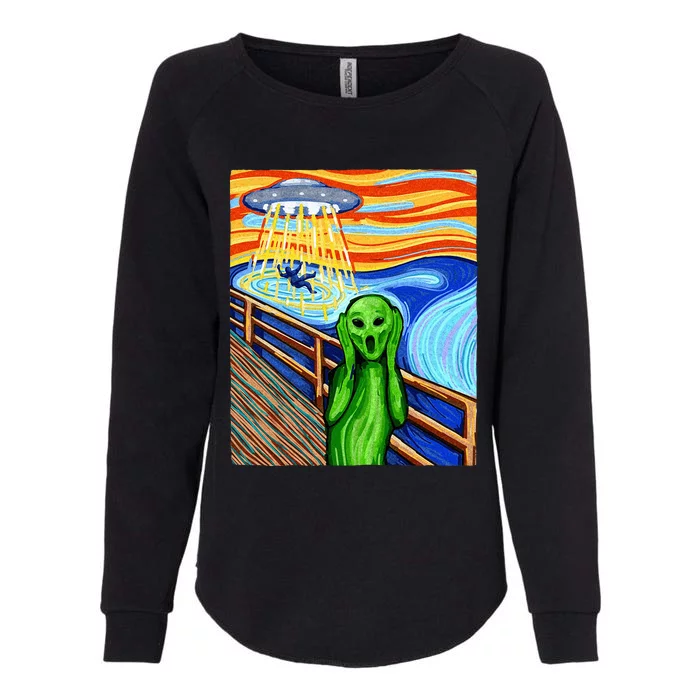 Alien Funny Alien Alien Lover UFO Womens California Wash Sweatshirt