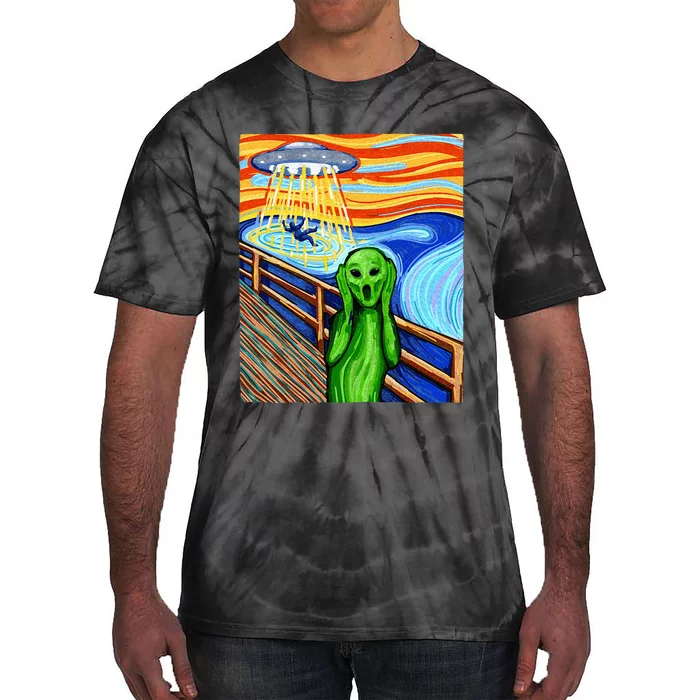 Alien Funny Alien Alien Lover UFO Tie-Dye T-Shirt