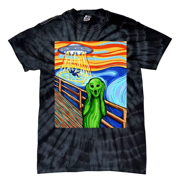 Alien Funny Alien Alien Lover UFO Tie-Dye T-Shirt