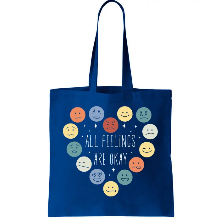 All Feelings Are Okay Mental Health Awareness Month Emotion Tote Bag