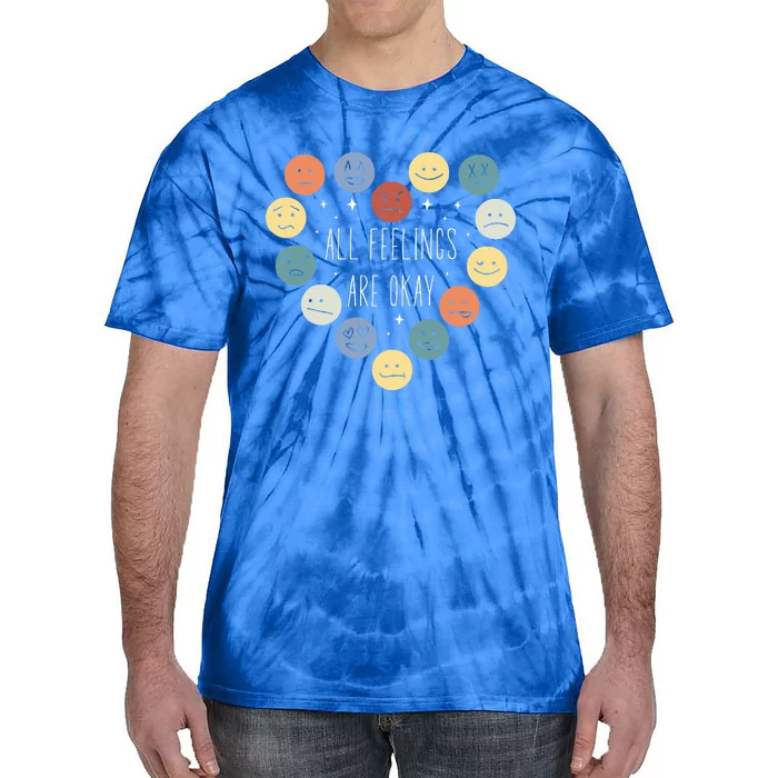 All Feelings Are Okay Mental Health Awareness Month Emotion Tie-Dye T-Shirt