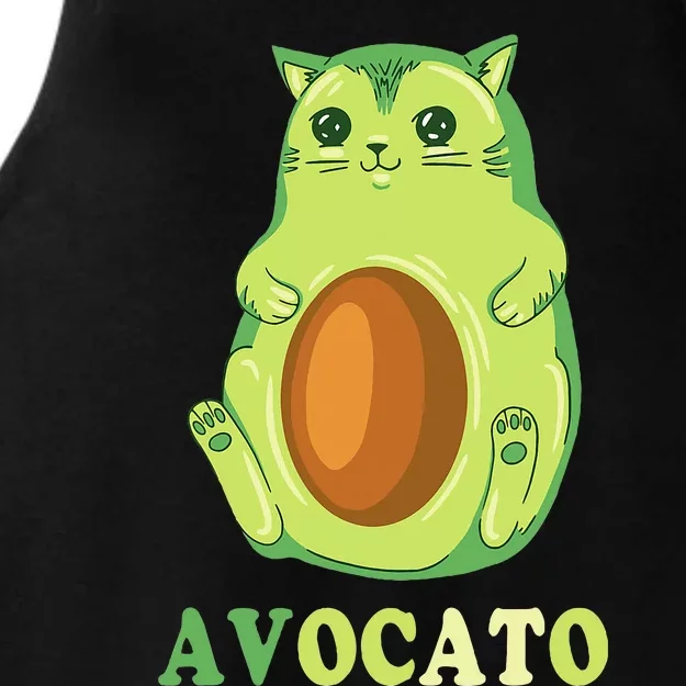 Avocato Funny Avocado Lover Cat Gifts Ladies Tri-Blend Wicking Tank