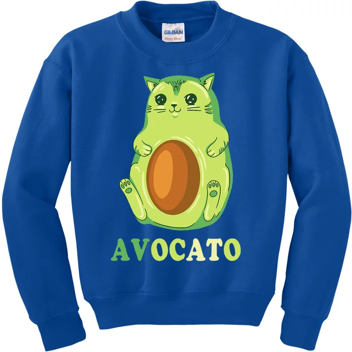 Avocato Funny Avocado Lover Cat Gifts Kids Sweatshirt