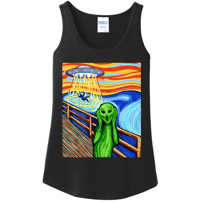 Alien Funny Alien Alien Lover UFO Ladies Essential Tank