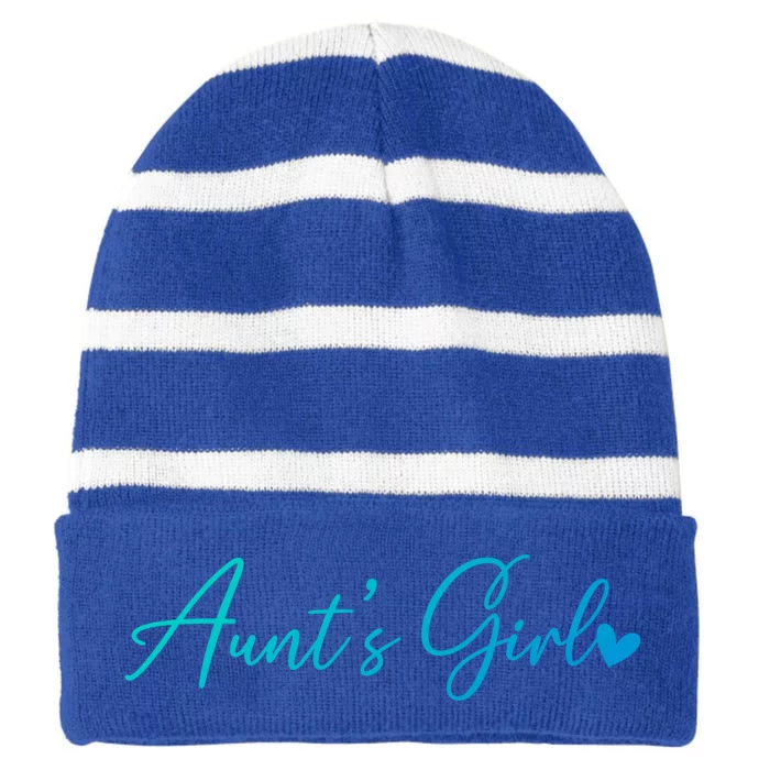 Aunts From Aunt To Niece Gift Striped Beanie with Solid Band