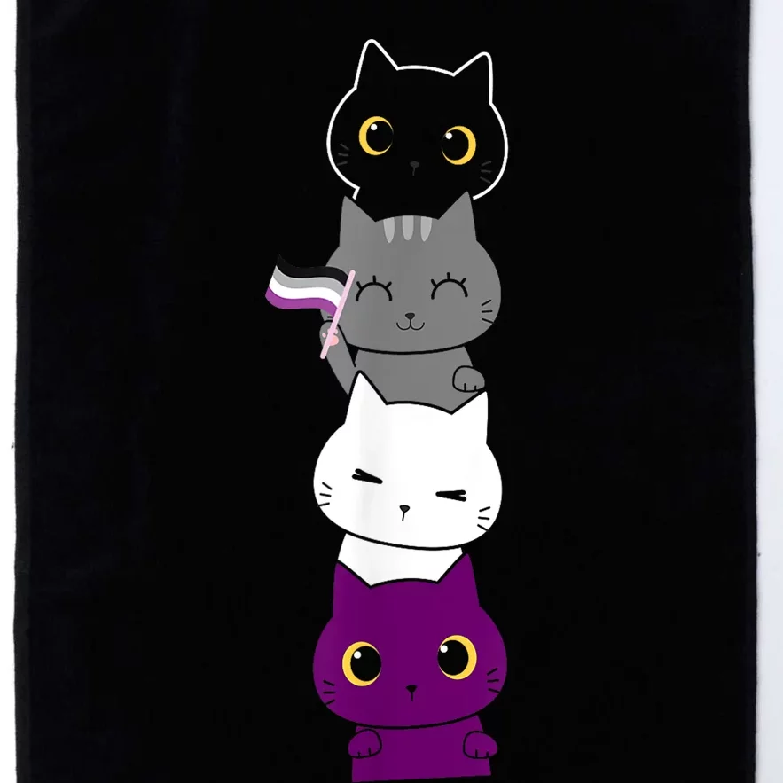 Asexuality Flag Animal Cat Ace Pride Demisexual Gift Asexual Platinum Collection Golf Towel