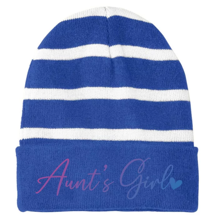 Aunts From Aunt To Niece Gift Striped Beanie with Solid Band