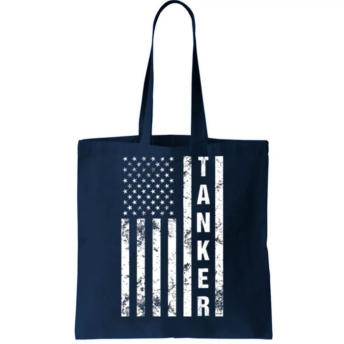 American Flag Army Tanker Tote Bag