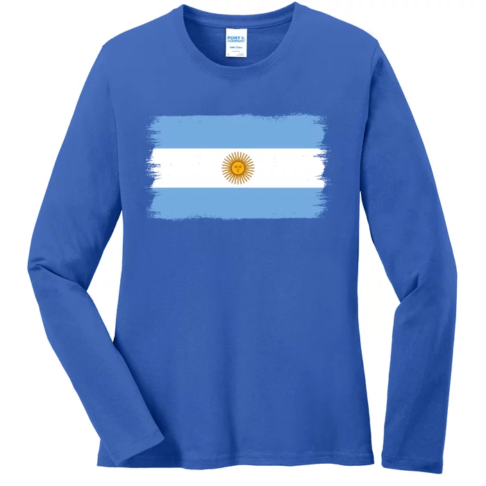 Argentinian Flag Argentina Gift Ladies Long Sleeve Shirt