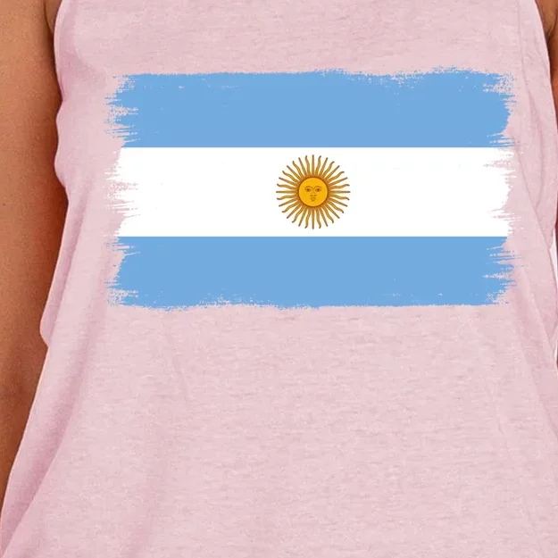 Argentinian Flag Argentina Gift Women's Knotted Racerback Tank