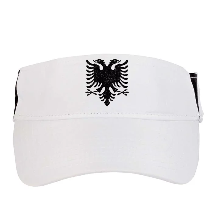 Albania Flag Albanian Doubleheaded Eagle Adult Drive Performance Visor