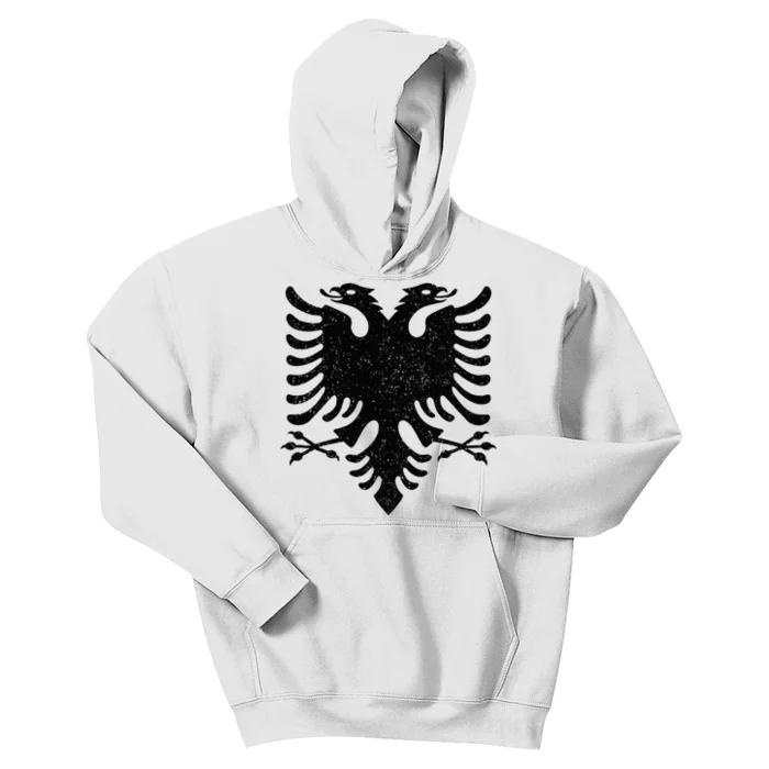 Albania Flag Albanian Doubleheaded Eagle Kids Hoodie