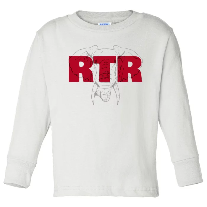 Alabama Football Athletics Elephant RTR Tailgate Toddler Long Sleeve Shirt