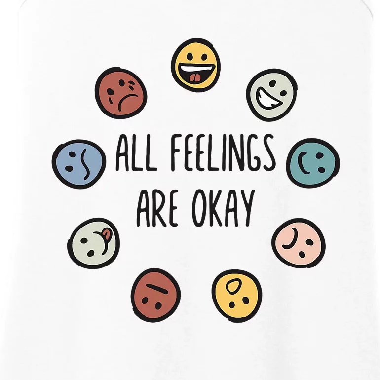 All Feelings Are Okay Tal Health Awareness Month Emotion Ladies Essential Tank