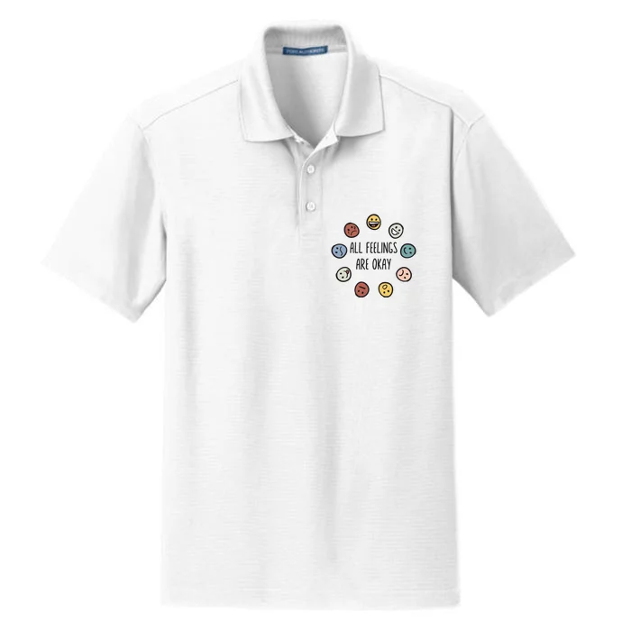 All Feelings Are Okay Tal Health Awareness Month Emotion Dry Zone Grid Performance Polo