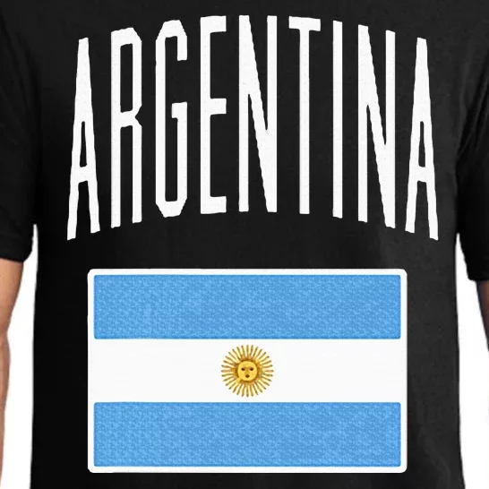 Argentina Flag Argentine Football Soccer Fan Pajama Set