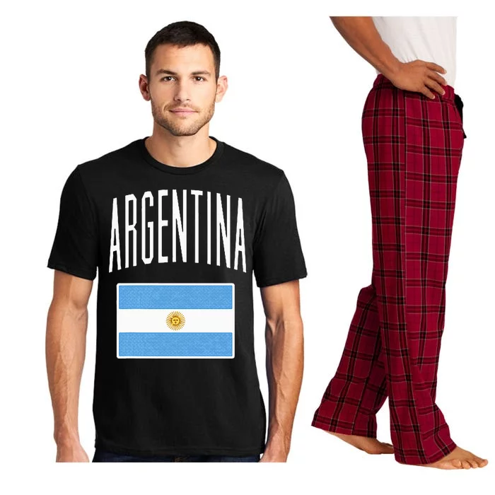 Argentina Flag Argentine Football Soccer Fan Pajama Set