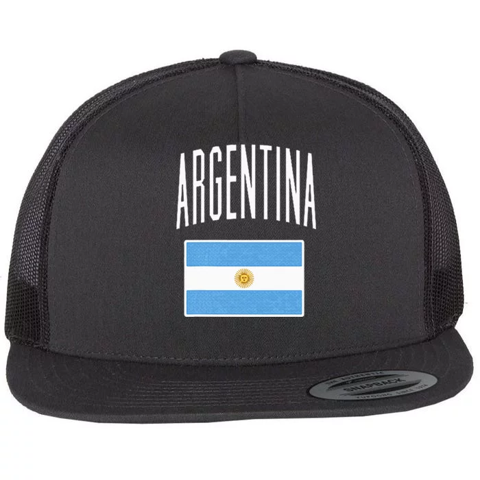 Argentina Flag Argentine Football Soccer Fan Flat Bill Trucker Hat