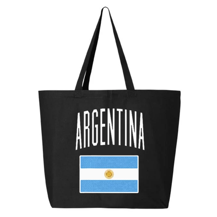 Argentina Flag Argentine Football Soccer Fan 25L Jumbo Tote