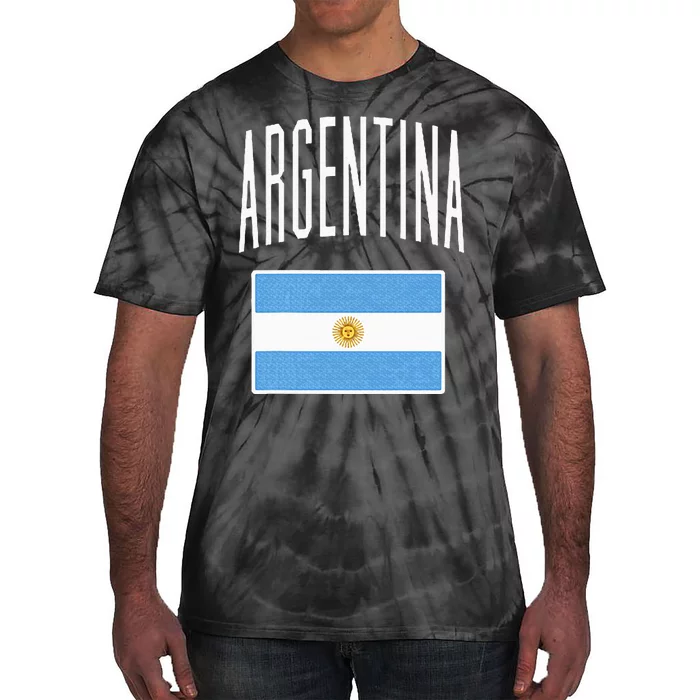 Argentina Flag Argentine Football Soccer Fan Tie-Dye T-Shirt