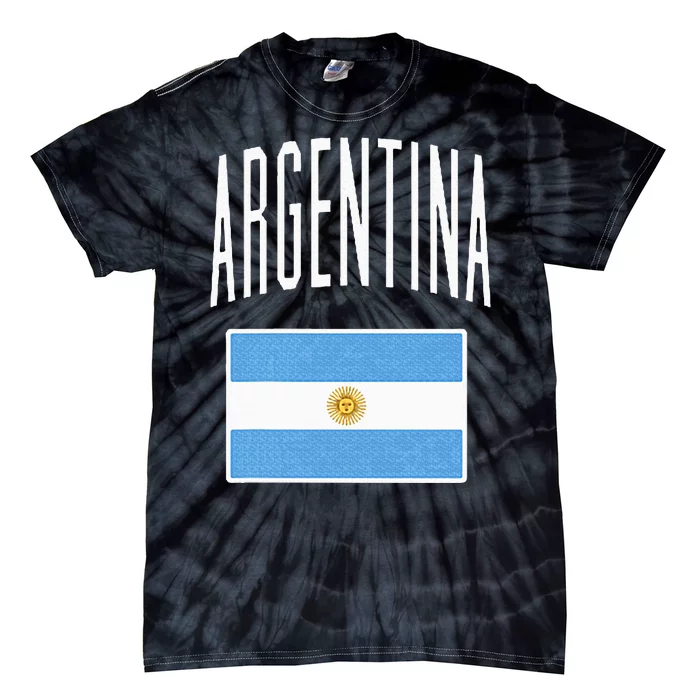 Argentina Flag Argentine Football Soccer Fan Tie-Dye T-Shirt