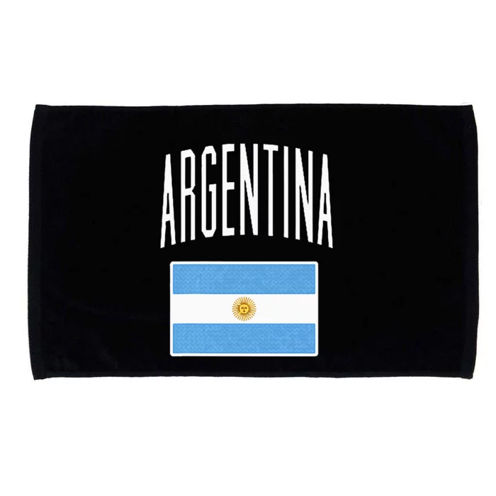 Argentina Flag Argentine Football Soccer Fan Microfiber Hand Towel