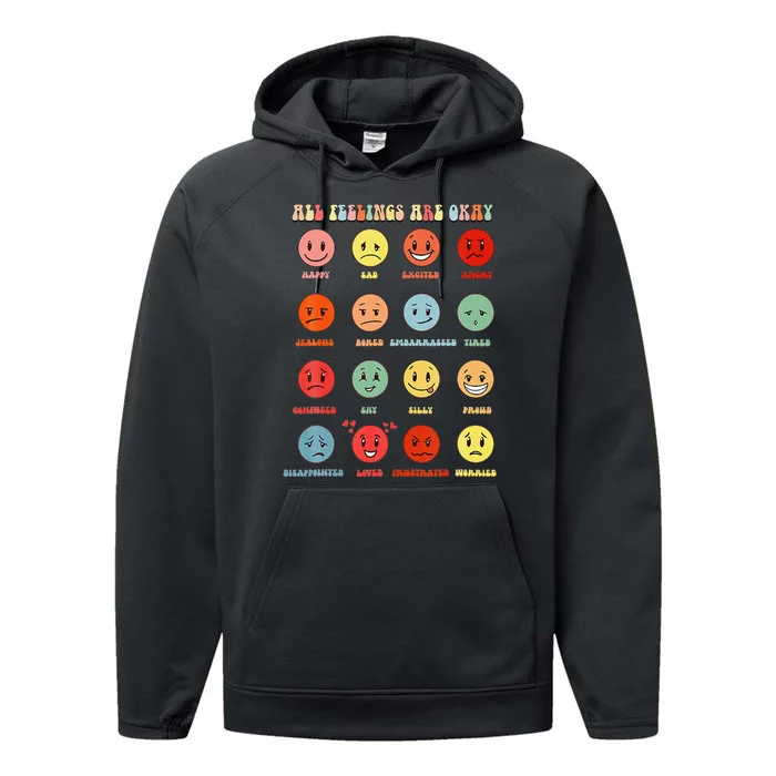 All Feeling Are Okay Mental Health Matters Performance Fleece Hoodie