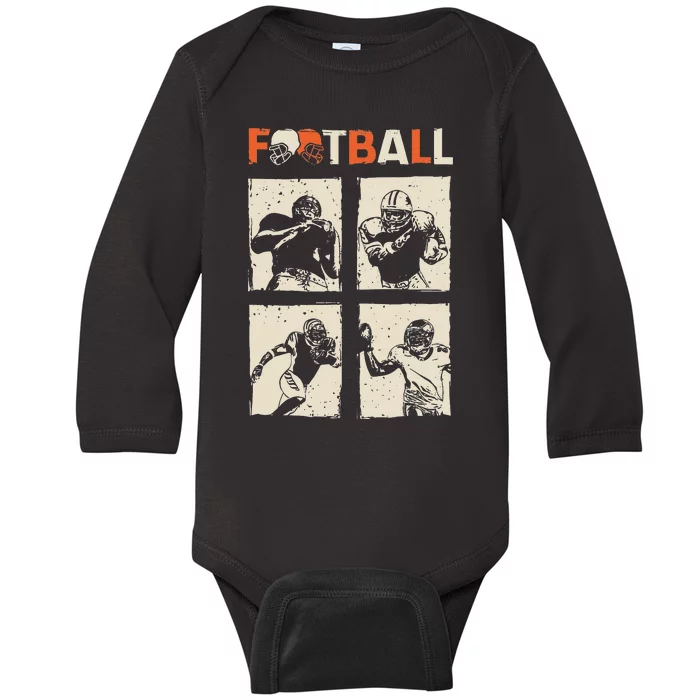 American Football Baby Long Sleeve Bodysuit