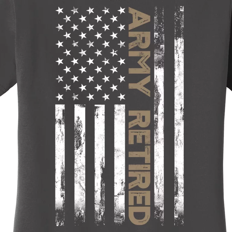 American Flag Army Retired Military Army Gift Women's T-Shirt