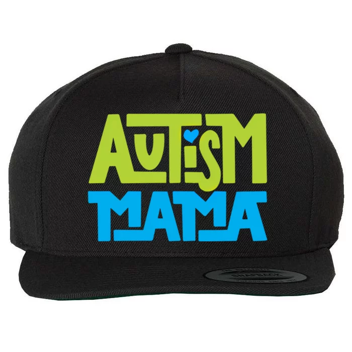 Autistic Family Autism Mama Gift Wool Snapback Cap