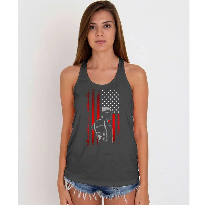 American Football Women's Knotted Racerback Tank