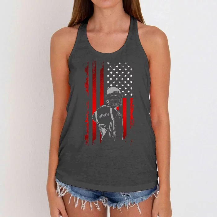 American Football Women's Knotted Racerback Tank