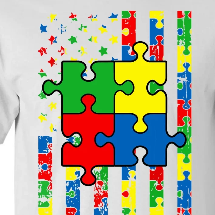 American Flag Autism Awareness Baby Boy Girl Tall T-Shirt