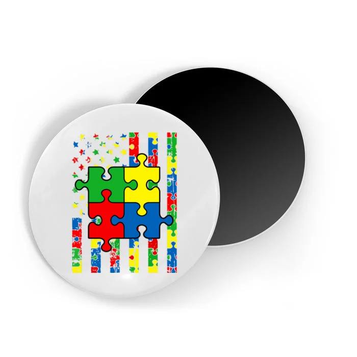 American Flag Autism Awareness Baby Boy Girl Magnet