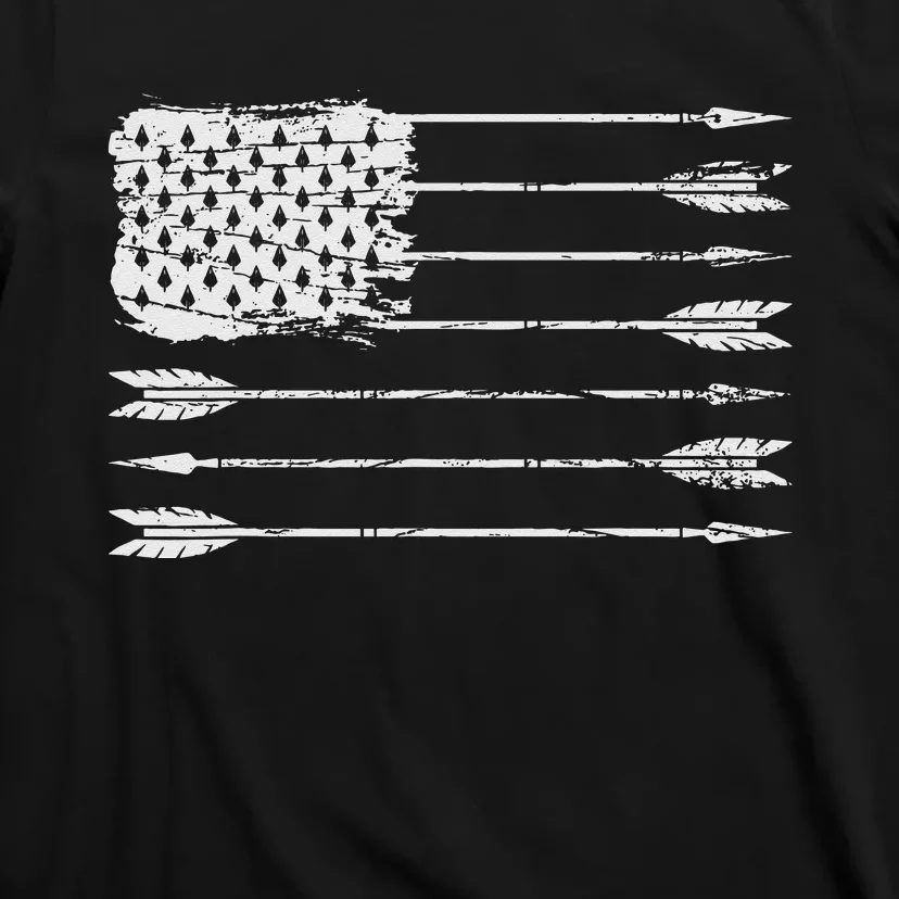 American Flag Arrow Archery Bowhunting Gifts Archer Hunter T-Shirt