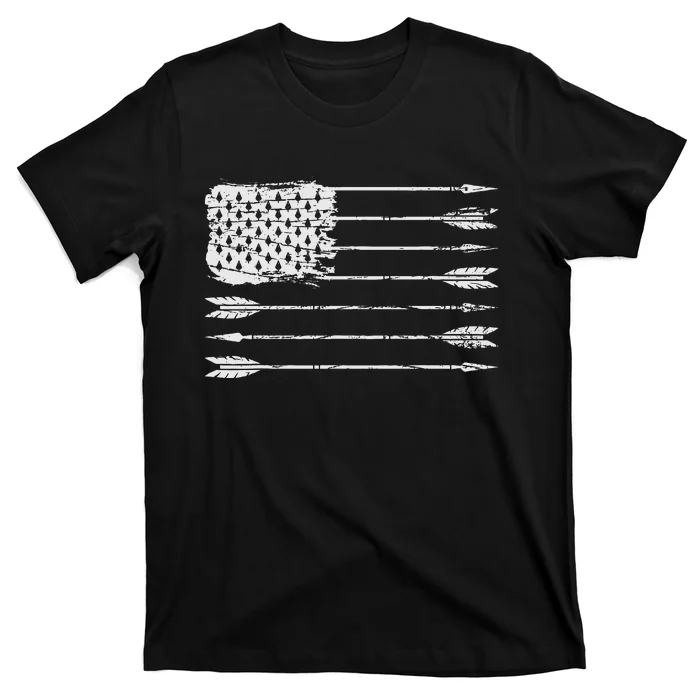 American Flag Arrow Archery Bowhunting Gifts Archer Hunter T-Shirt