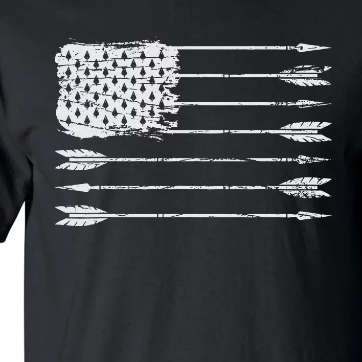 American Flag Arrow Archery Bowhunting Gifts Archer Hunter Tall T-Shirt