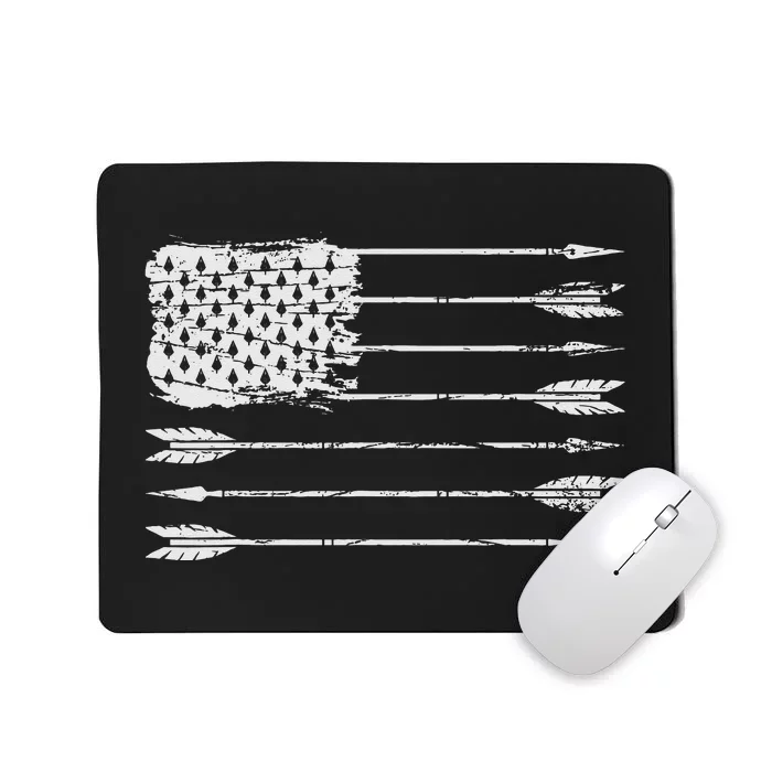 American Flag Arrow Archery Bowhunting Gifts Archer Hunter Mousepad