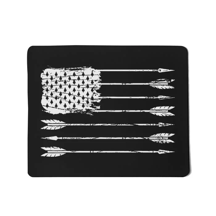 American Flag Arrow Archery Bowhunting Gifts Archer Hunter Mousepad