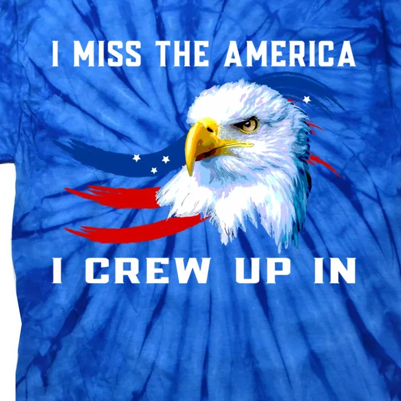 American Flag And Eagle I Miss The America I Grew Up In Gift Tie-Dye T-Shirt