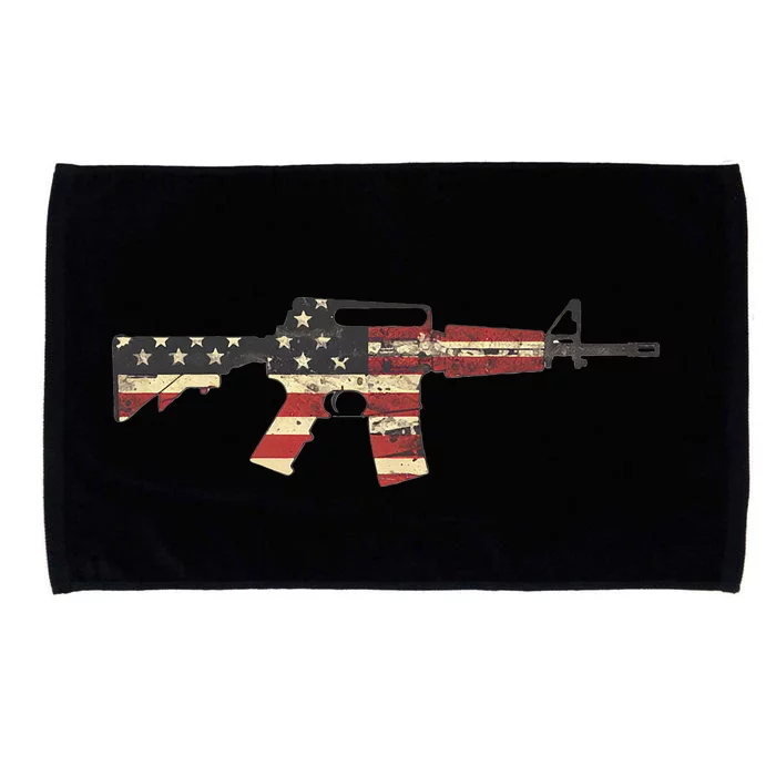 American Flag Ar15 Microfiber Hand Towel