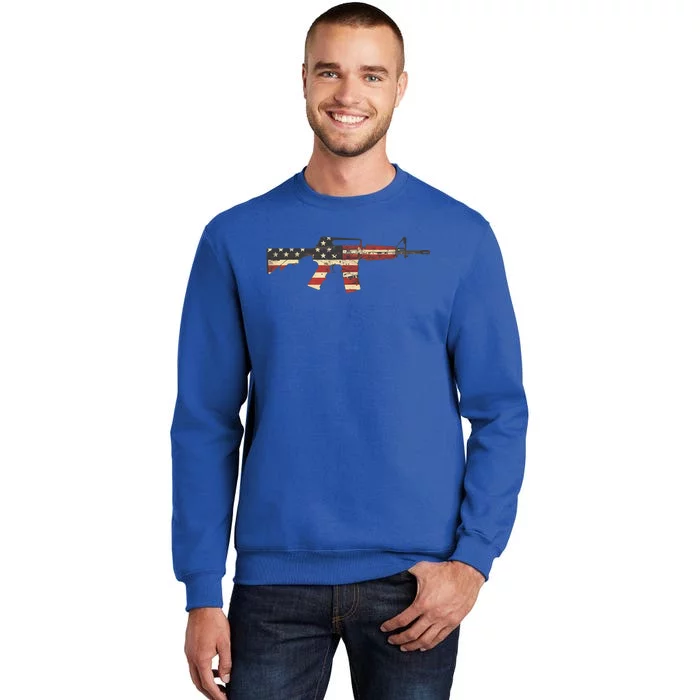 American Flag Ar15 Tall Sweatshirt