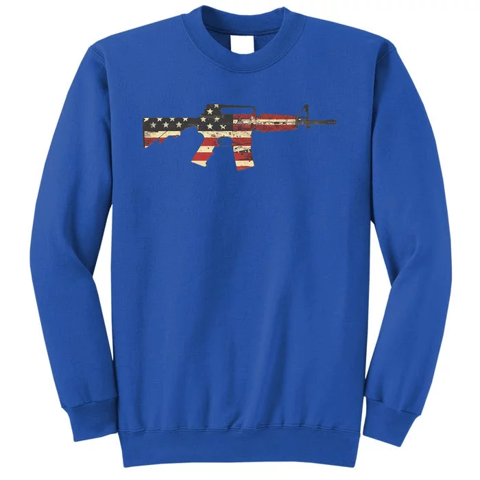 American Flag Ar15 Tall Sweatshirt