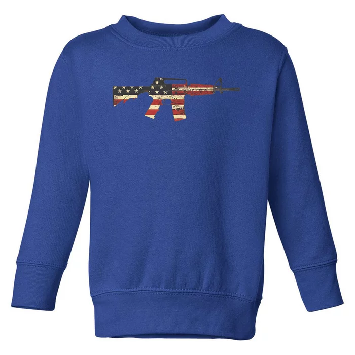 American Flag Ar15 Toddler Sweatshirt