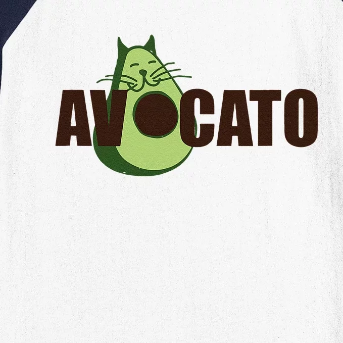 Avocato Funny Avocado Cat Designs Baseball Sleeve Shirt