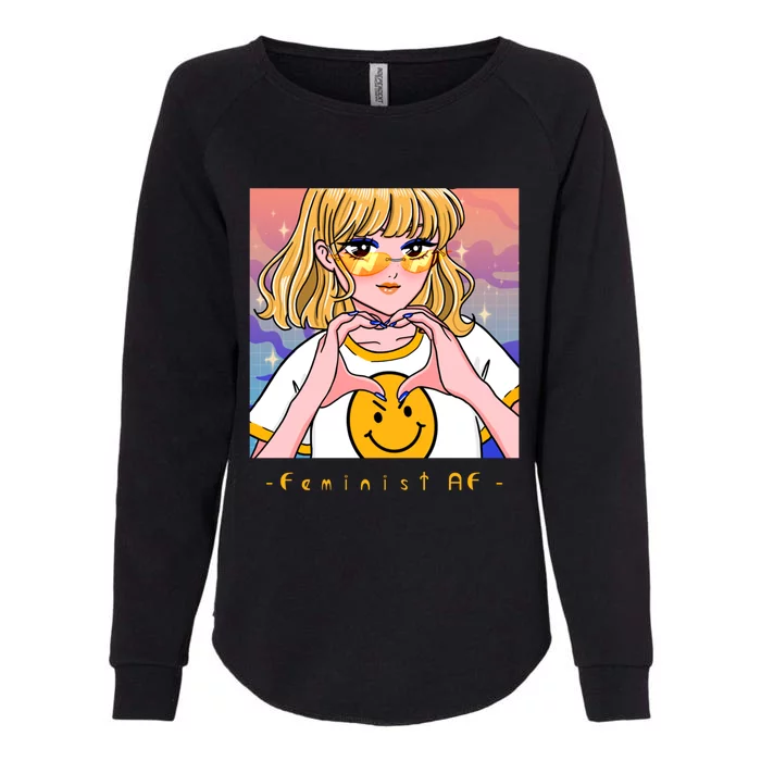 Aesthetic Feminist Af E Power Anime Indie Harajuku Gift Womens California Wash Sweatshirt